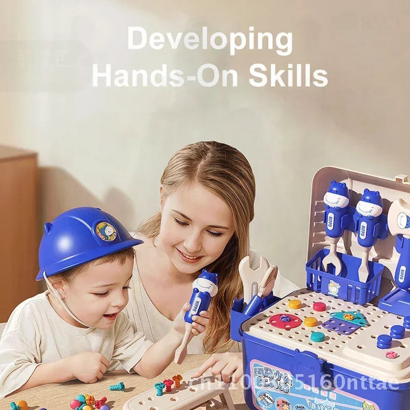 gereedschapskist voor kinderen Simulatie Doe alsof gereedschap Kit Boorschroef Speelset Verwijderingspuzzel Multifunctioneel montage Educatief spel