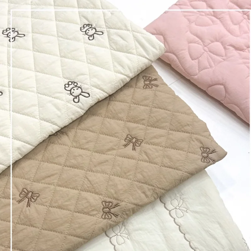 

Ins Style Beige Pink Khaki Polyester Cotton Fabric For Coat Children's Dress Bag Cover Sofa Cushion Luggage Fabric