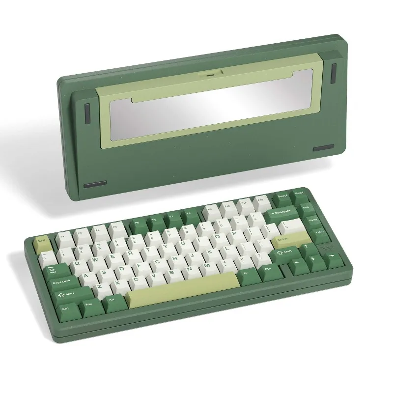 

Keyboard 75% layout Aluminum keyboard keycaps PBT keycaps PP positioning plate rainy