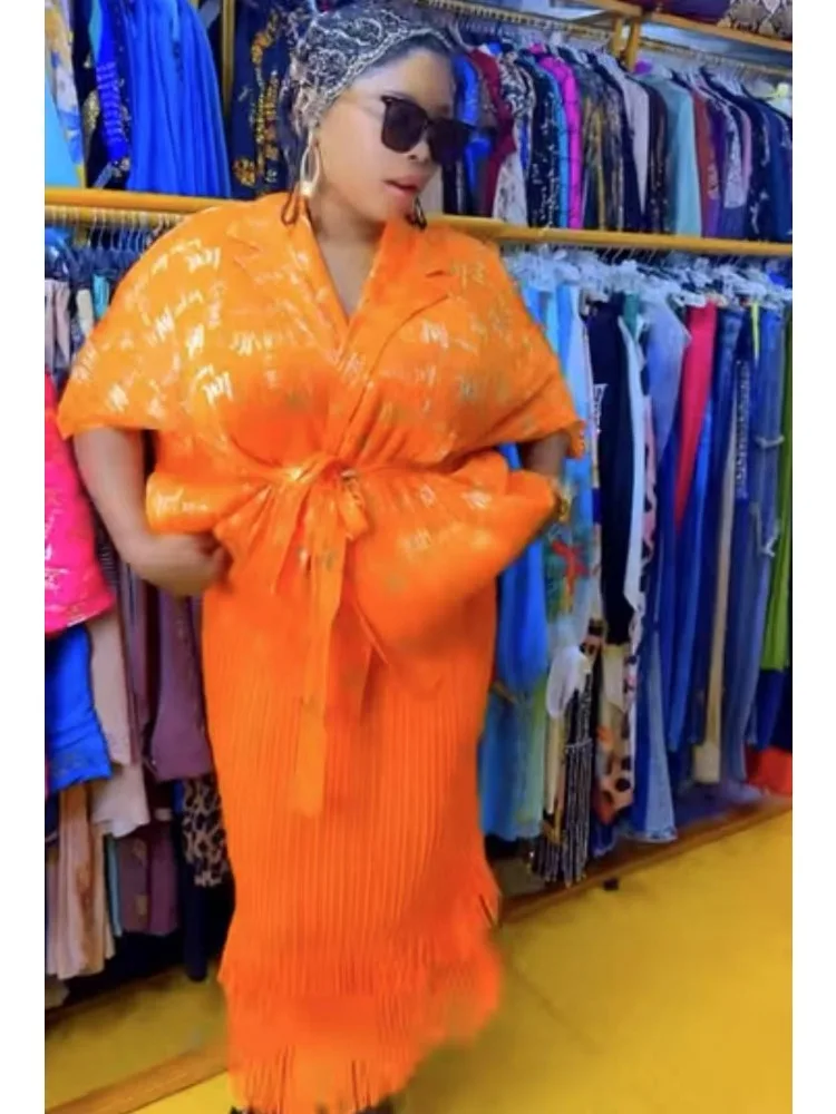 

Miyake Women's Clothing Pleated Suit Fashion Bronzing Casual Loose Fringed Skirt Temperament Two-piece Set 2025 Summer New