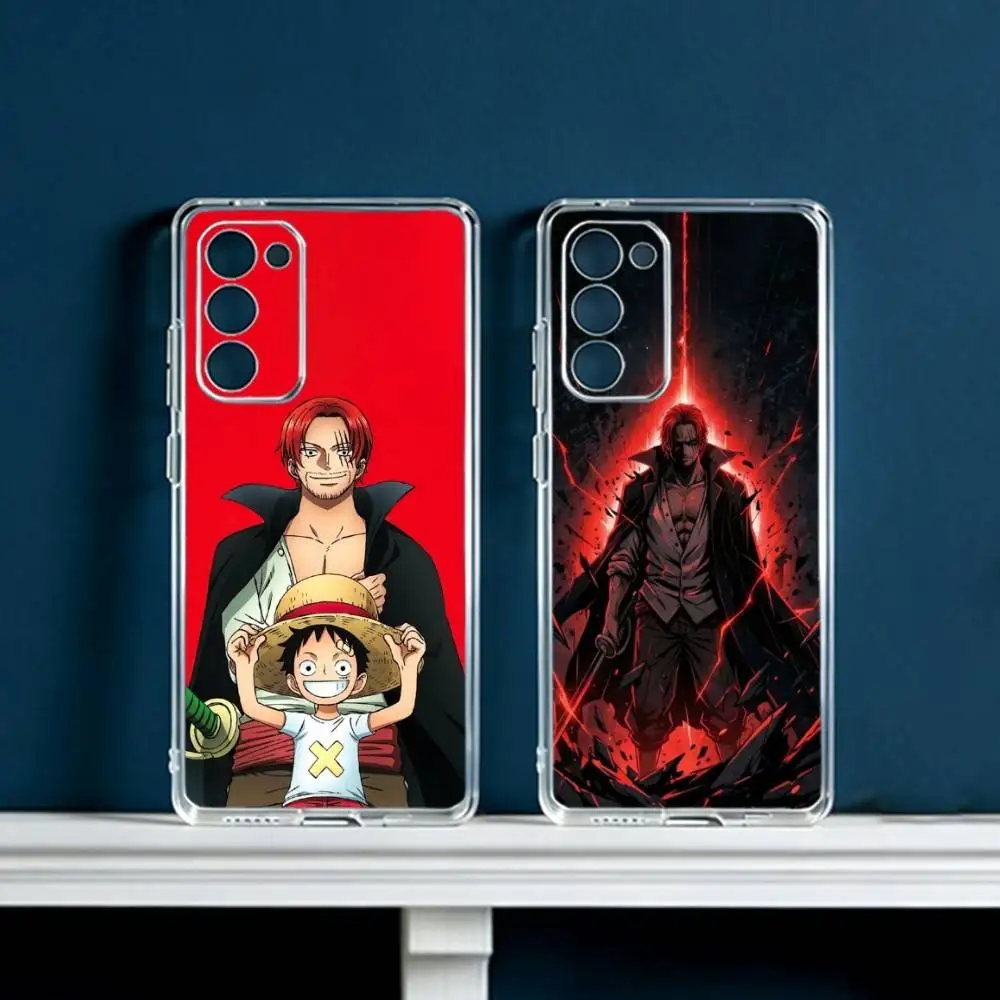 

Red Hair Yonko Shanks Phone Case For Samsung Galaxy S24 S25 S23 S22 S21 Plus S24 S25 Transparent Cover Case