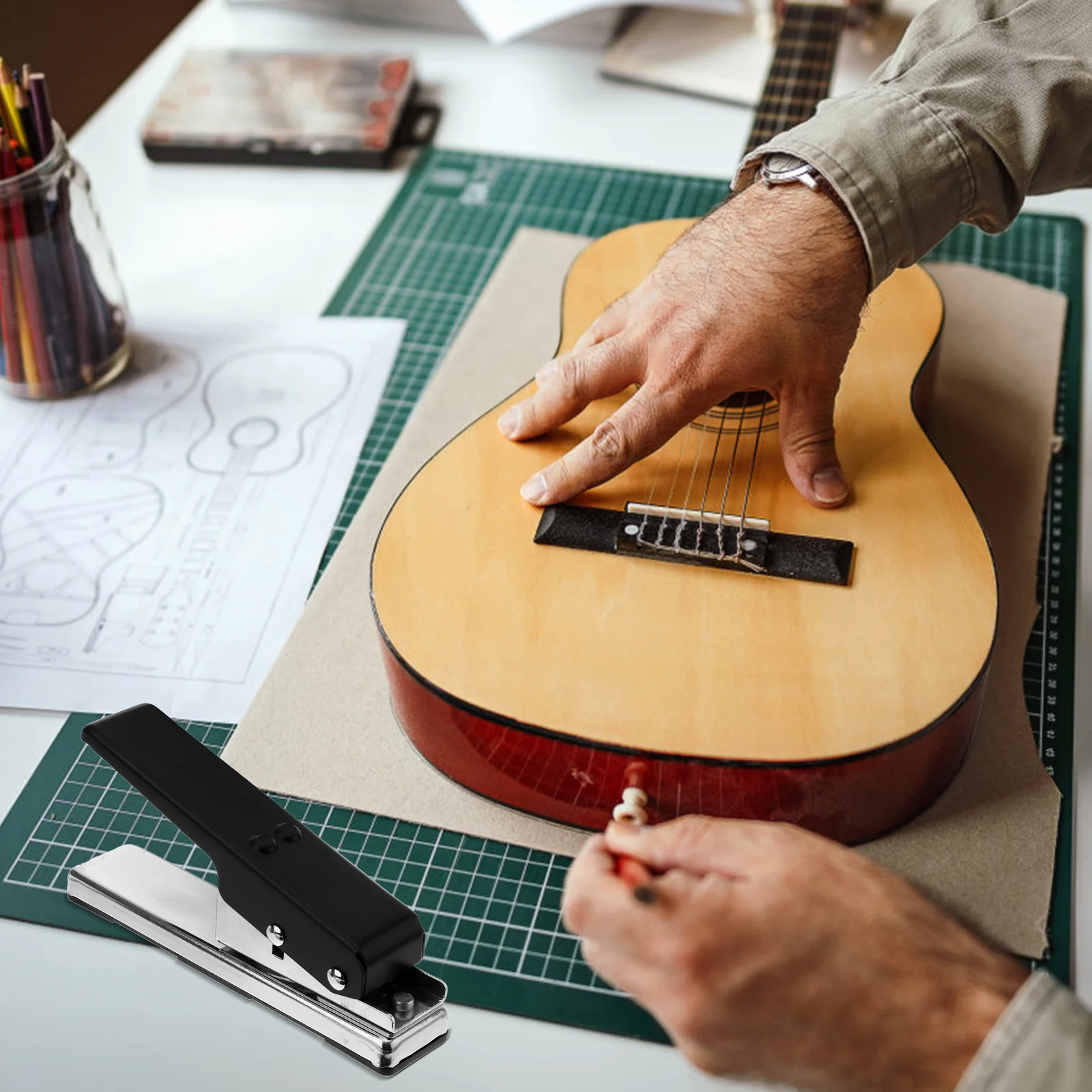 

Guitar Picker Material Thin Make Tools for Plectrum Punch Picks Cutter DIY Maker Bass