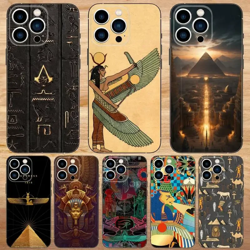 

Ancient Egypt Art Phone Case For iPhone15,14,13,12,11,Pro,Max,Plus,Mini,X,XS,XR,8,7,6,S,Plus,SE Soft Black Case