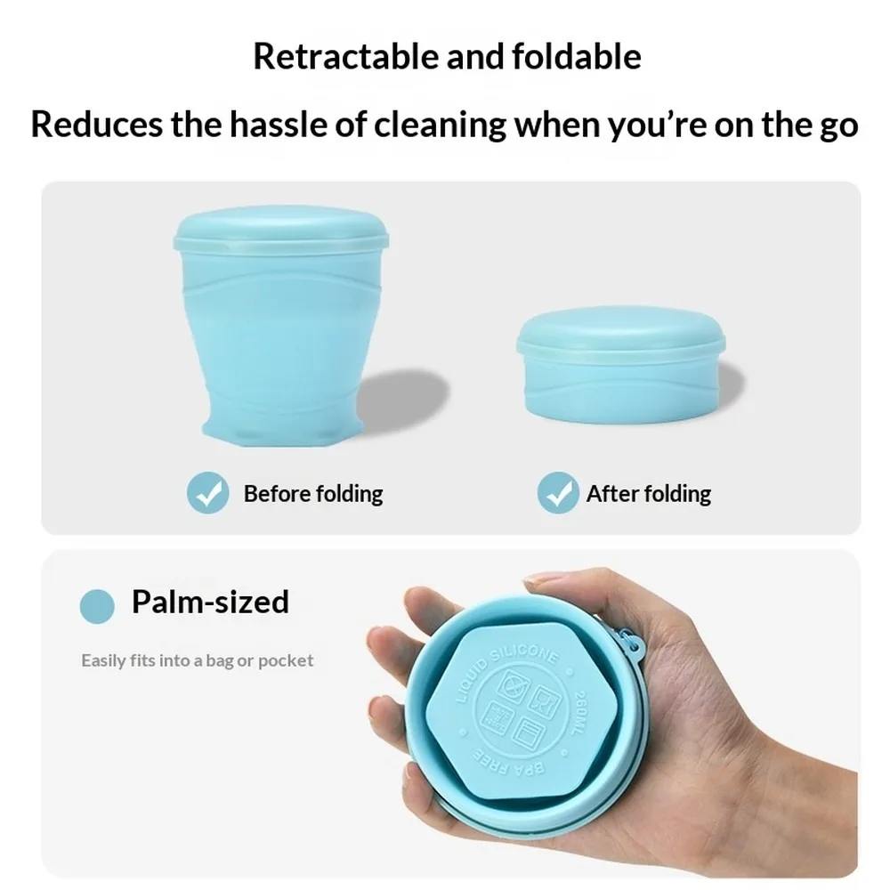 Creative Macaron Collapsible Travel Cup Portable Outdoor Foldable Water Bottle Cute Pocket Cup Custom Logo