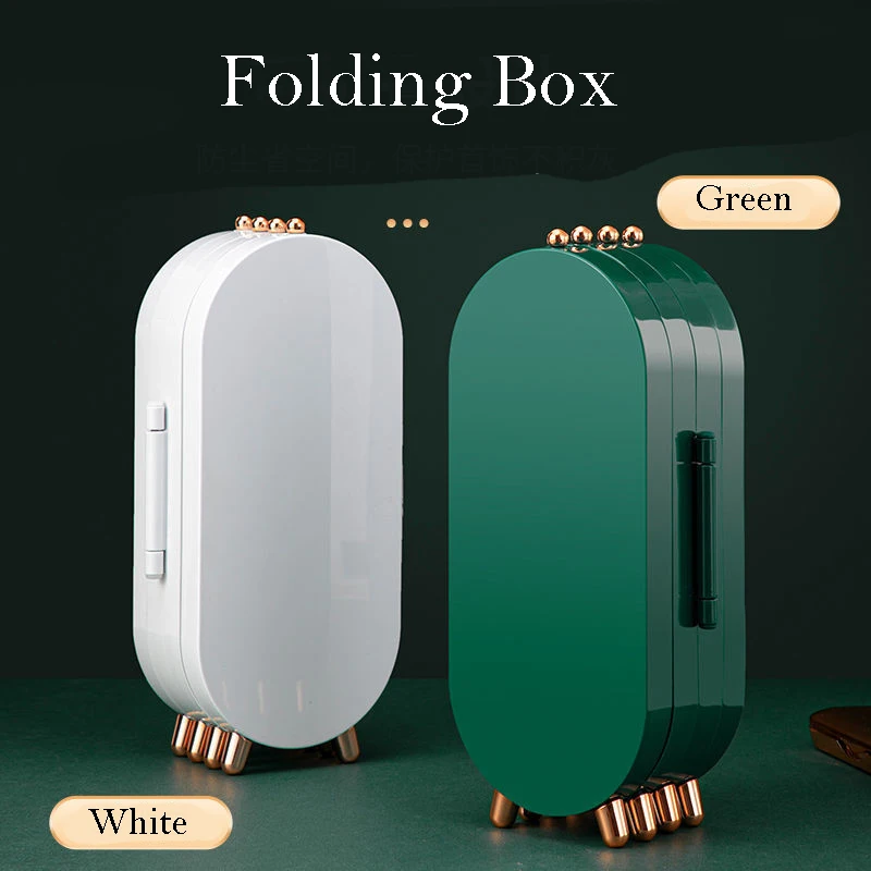 Folding Jewelry Storage Box Necklace Hook Earring Organizer Multi-funcional Jewelry Display box