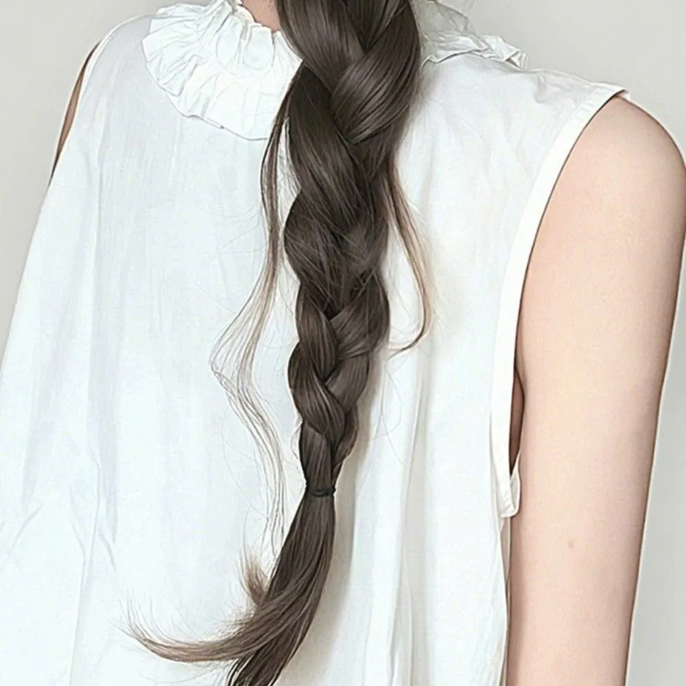 45 centimetri Trafilatura Treccia A Coda di Pesce Basso-legato Sintetico Coda di Cavallo Parrucca Donne Pigro Temperamentale Trecce Intrecciate Estensione Dei Capelli