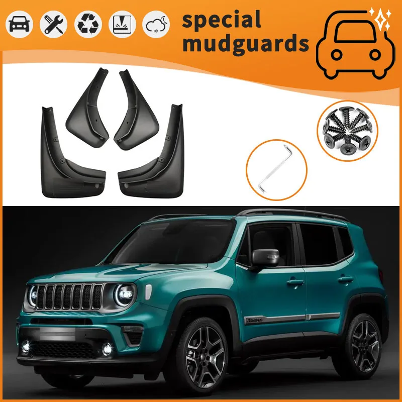 

For 16-23 Jeep Renegade models Mudguards Fender Mudflaps Front Rear Flares Splash Guards Cover Car Accessorie