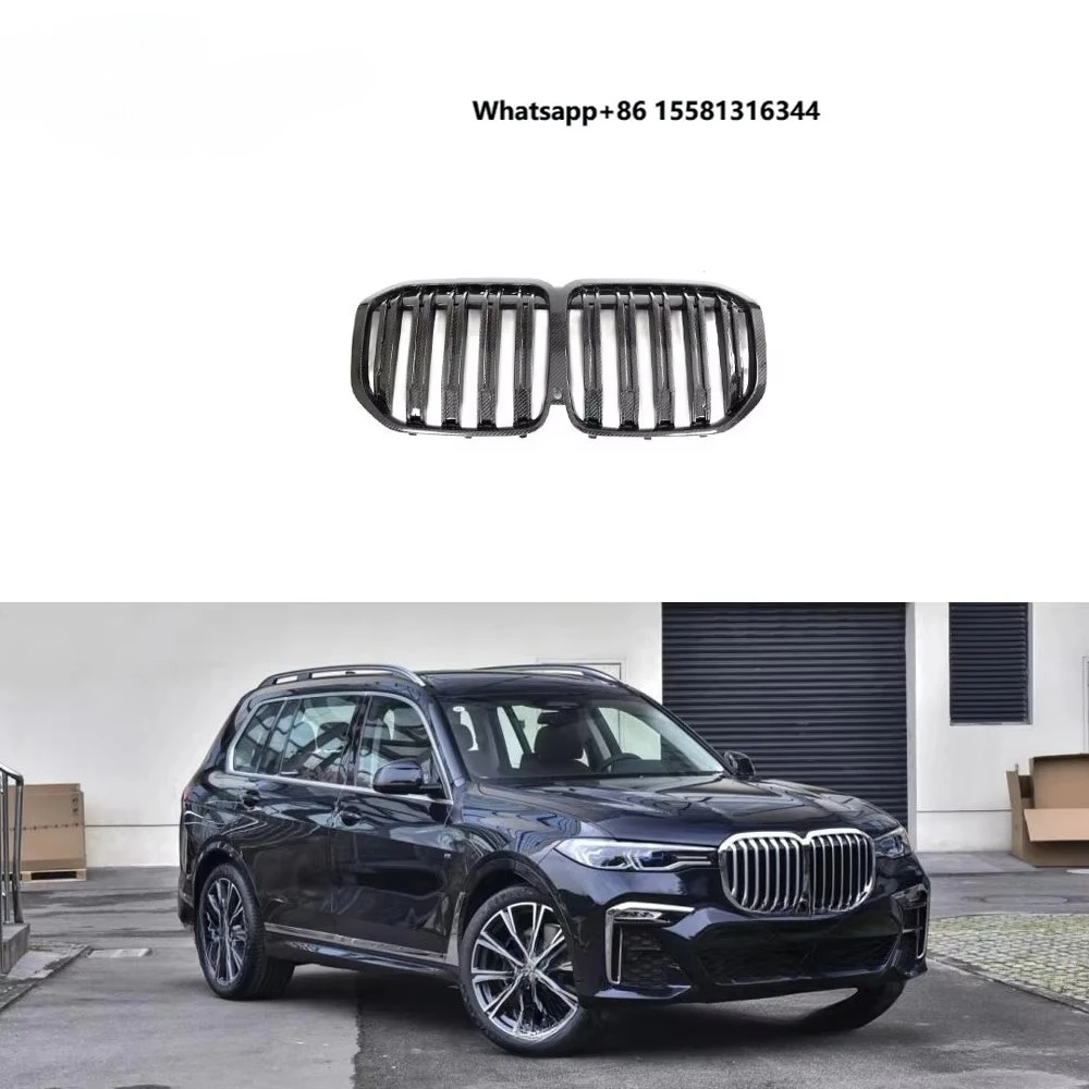 X7 G07 Car Carbon Fiber Front Kidney Grille Grill for  X7 G07 XDrive4i 2019-2021