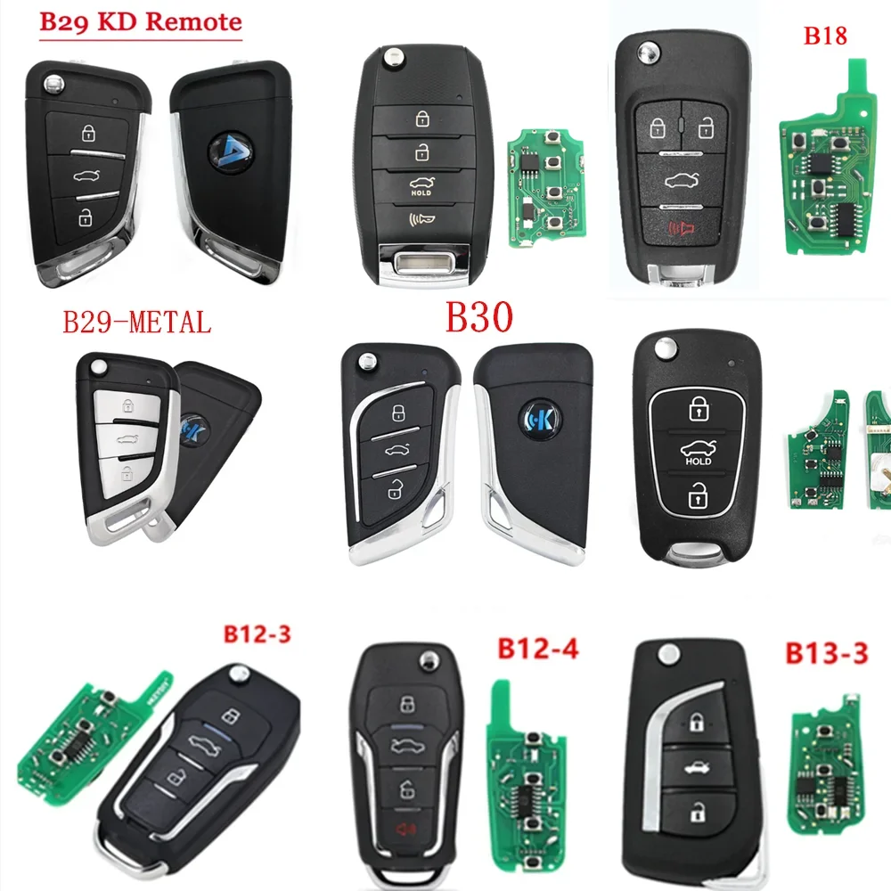 KEYDIY-B Series Controle Remoto Universal, B30, B29-3, B21-4, B22-3, B01-3, B11-3, B19-3, B25, B33, Botão B34, 5pcs por lote