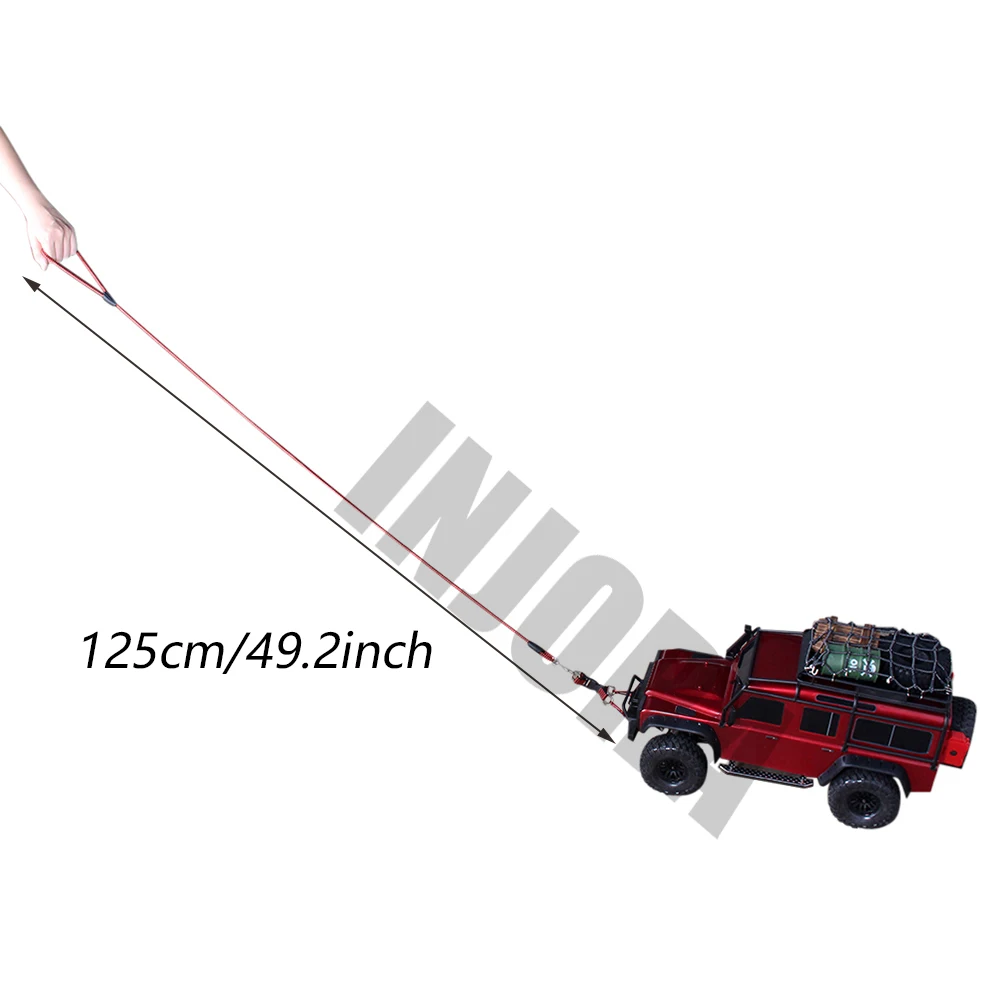 INJORA 1 pz fune di traino con gancio per 1:5 1:8 1:10 RC auto TRX4 E-REVO X-Maxx SUMMIT Axial SCX10 90046 WRAITH RR10