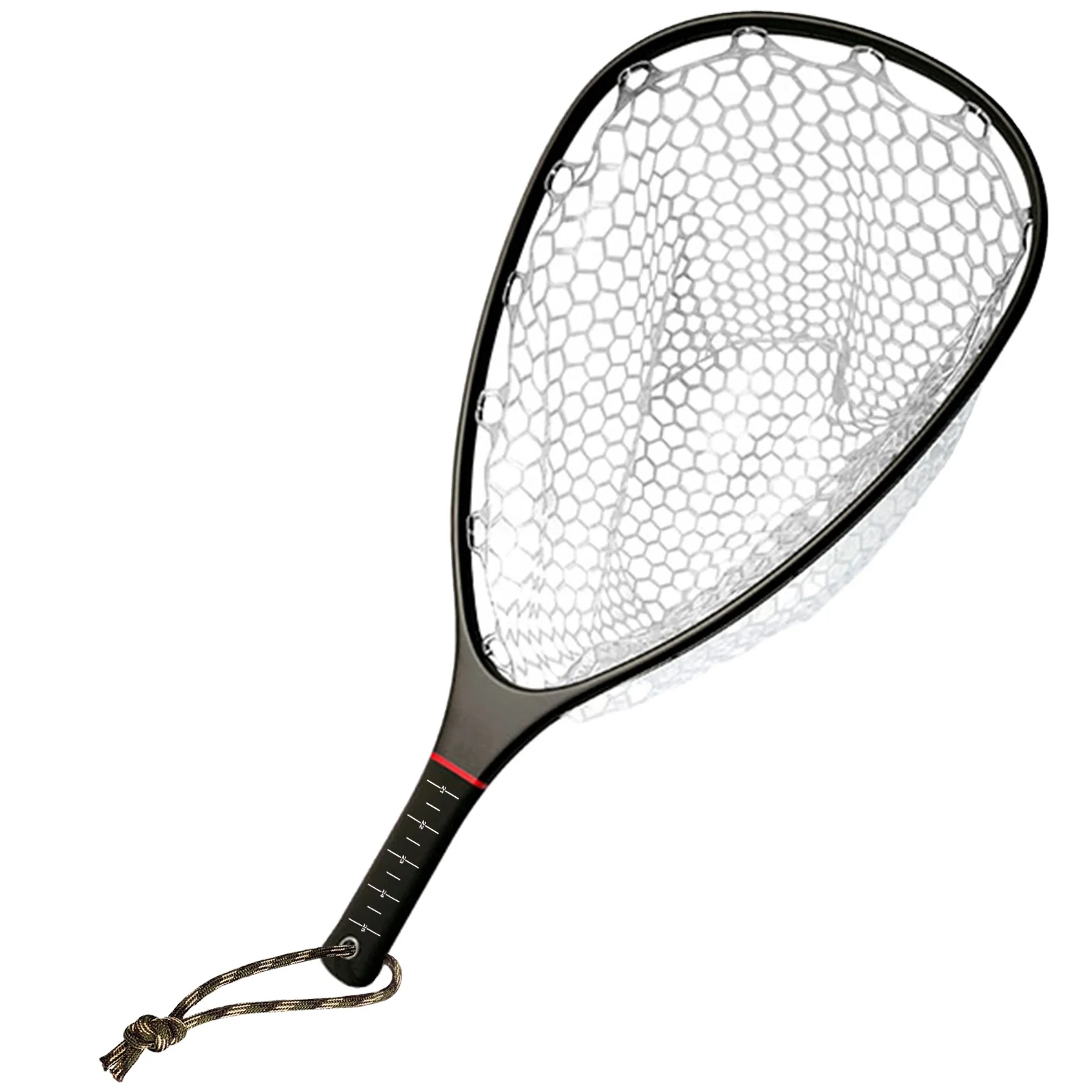 

New light fly fishing carbon fiber ghost net fishing round head carbon fiber long handle with transparent rubber fishing net