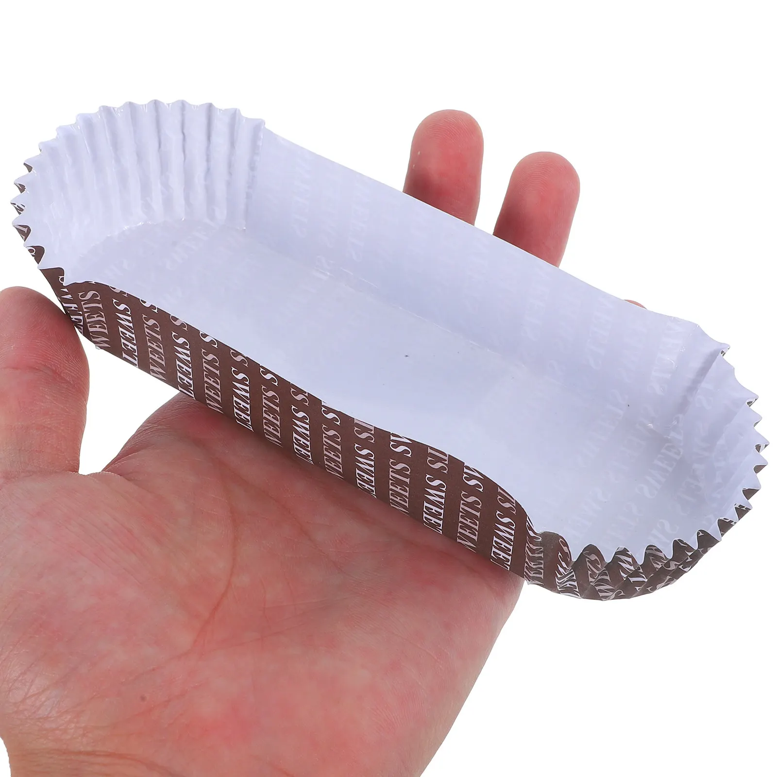 100Pcs Hot Dog Tray Disposable Grooved Design Leak Proof Fried Food Tray for Hot Dogs Snacks Takeout Catering Events
