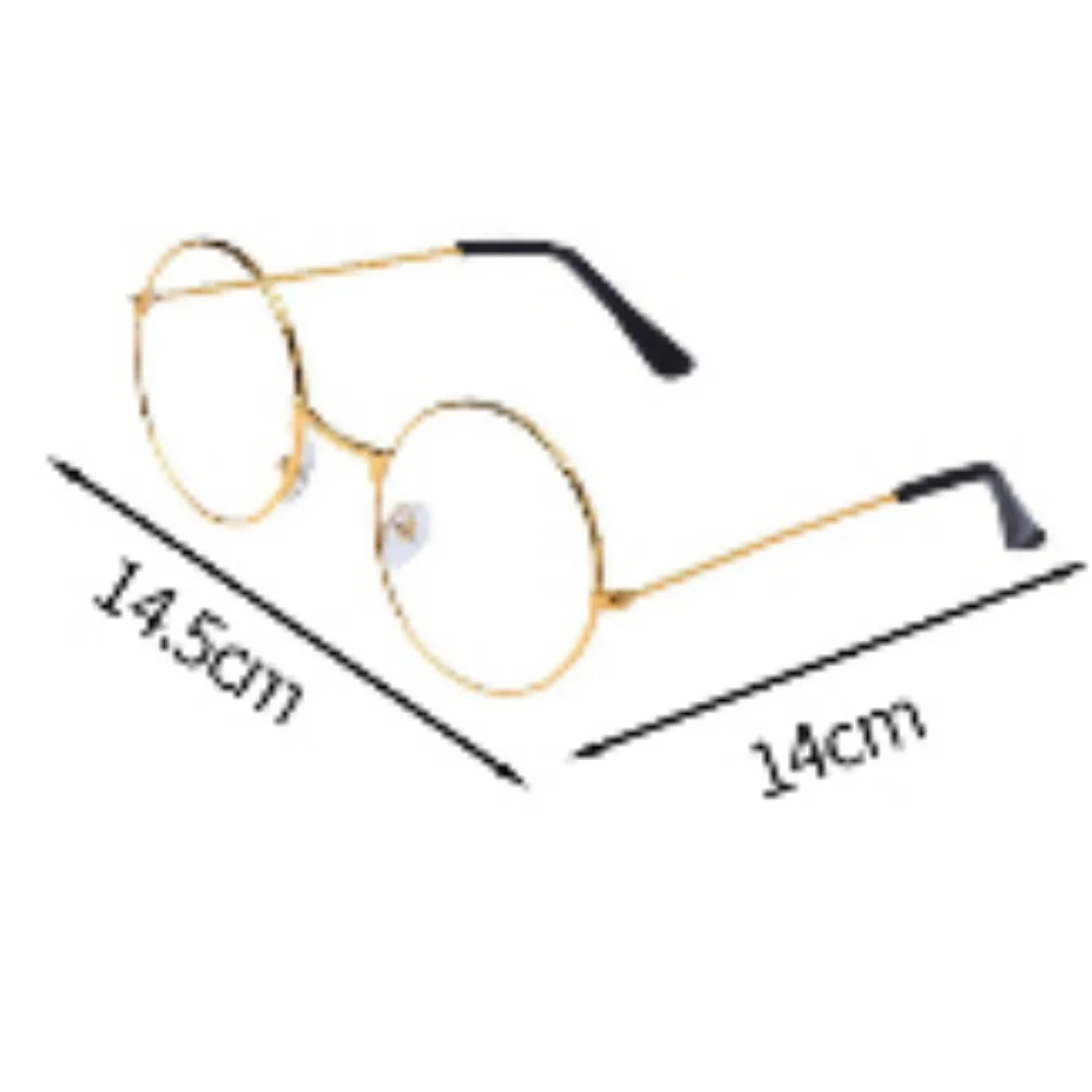 ハロウィーンのドレスアップアクセサリー、クロスゴールドのラウンドフレーム、クリアレンズサングラス、修道女のスカーフ