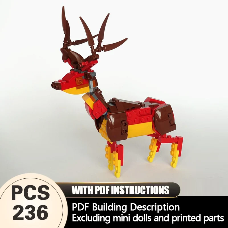 

Creators Animal Series Model MOC Building Bricks Cervidae Animal Modular Technology Gifts Holiday Assemble Children Toys Suit