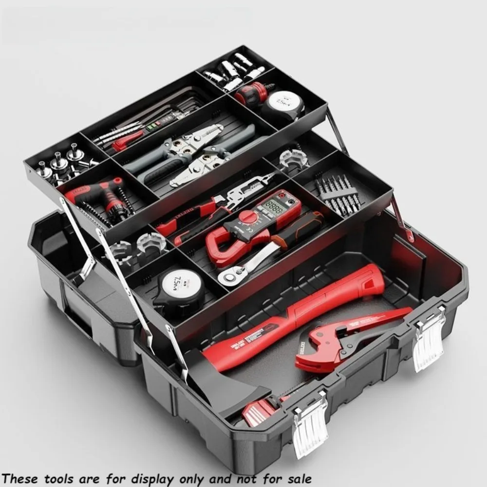 

Складной ящик для инструментов Delixi 17/19/21/22 дюймов, портативный утолщенный трехслойный ящик для хранения инструментов, профессиональная упаковка инструментов