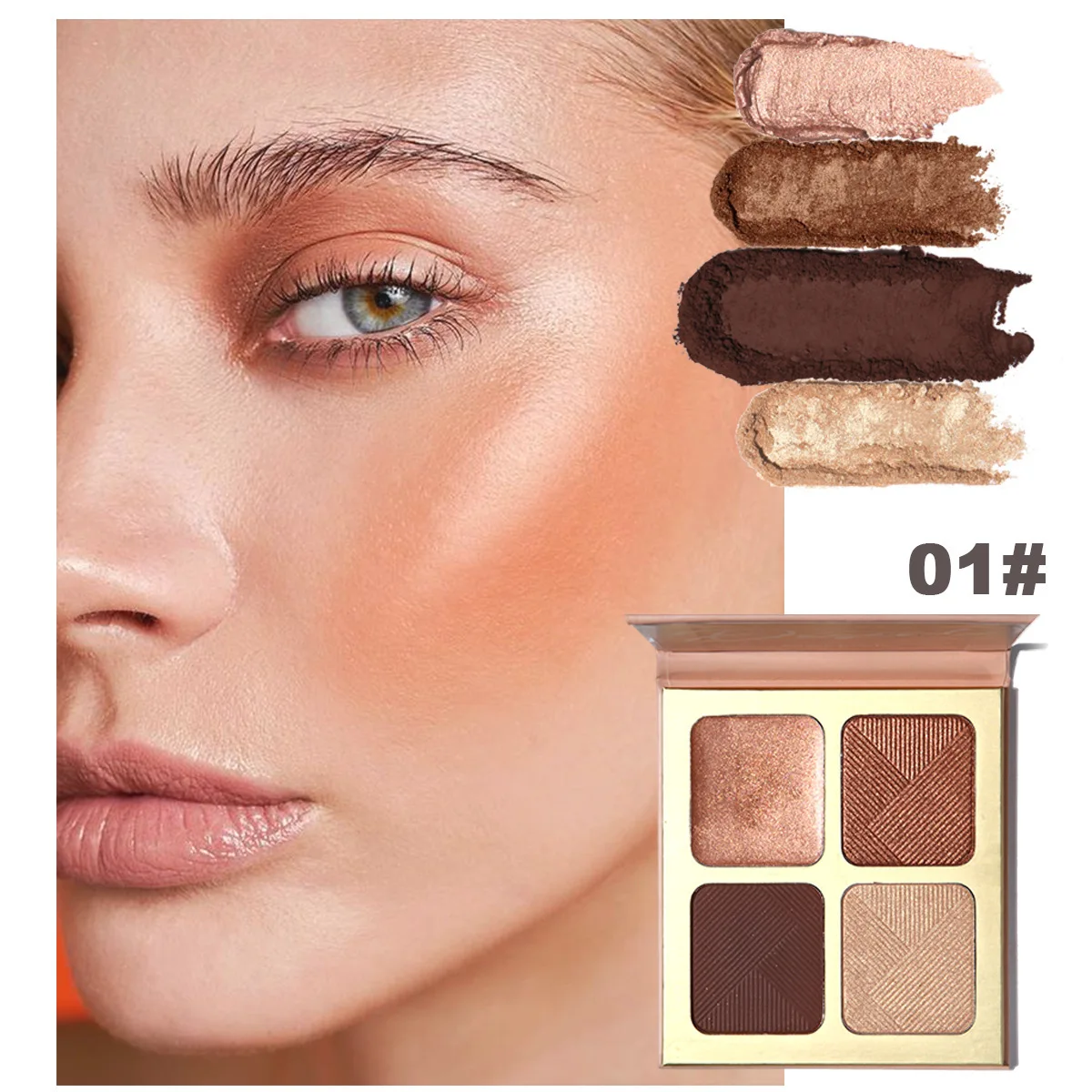 Maffick 4 Colour Eyeshadow Palette Desert Highlighter Nose Shadow Three-dimensional Brightening Skin Tone Long-lasting delicate