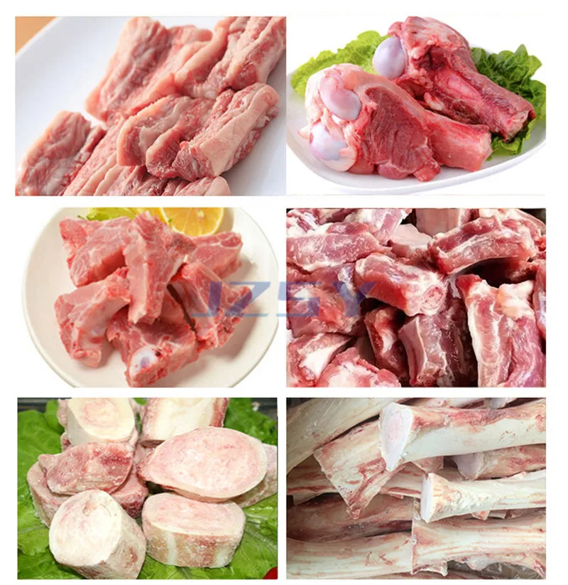 آلة قطع عظام اللحوم الأوتوماتيكية التجارية الكهربائية آلة تقطيع لحم الخنزير قطع معدات كتلة الأسماك المجمدة