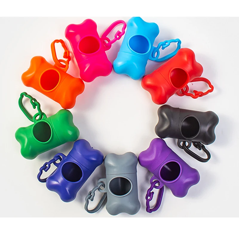 Pet Poop Bags Disposable Dog Waste Bags, Bulk Poop Bags with Leash Clip and Bone Bag Dispenser  Bags  Prints