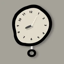 12''Irregular Wall Clock Restaurant Europe Clock Celebrity Clock Wall Clocks Living Room Bedroom Super Silent Clocks Living Room