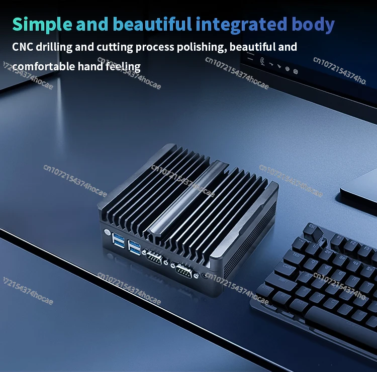 كمبيوتر صغير صناعي بدون مروحة COM DC12V I3 I5 I7 Win10 11 كمبيوتر صناعي صغير