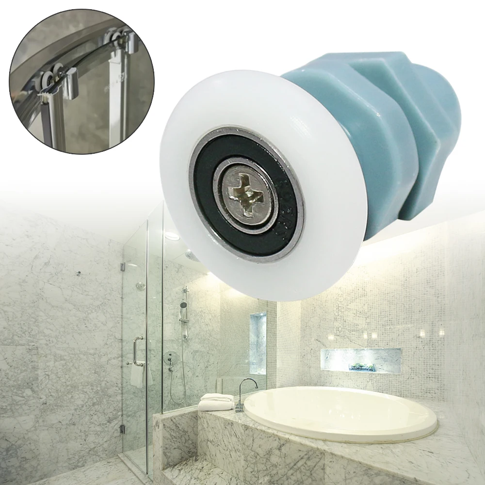 25mm/27mm Shower Room Glass Sliding Door Roller Small Hanging Wheel for Bathroom Door Window Roller Shutter Furniture Fitting
