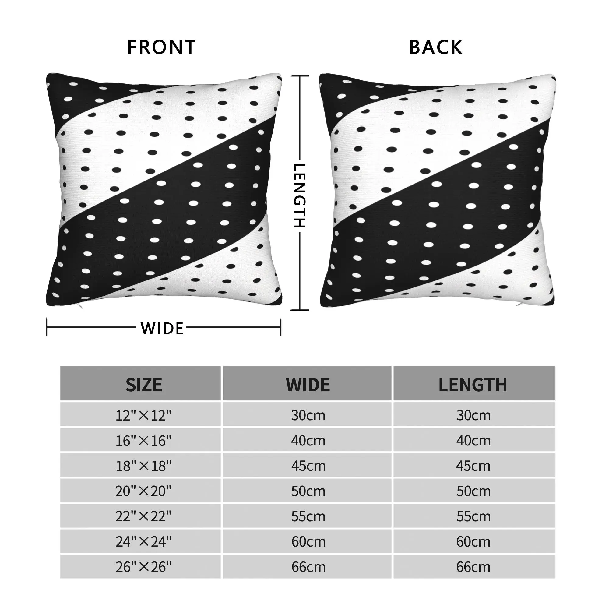 Diagonal Dot Patchwork Pillow Case  Soft Pillow Cover For Sofa Home Decor Retro Trendy Pillowcases