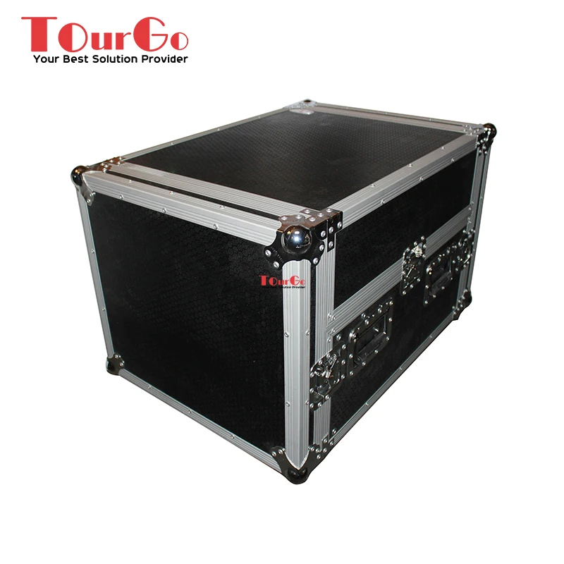 6U Rack X 13U Top Mixer DJ Combo Flightcase mit Laptop-Ablage