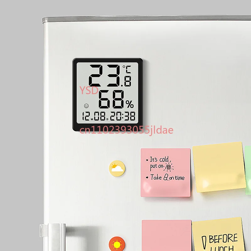 Digital Hygrometer Thermometer, Indoor Temperature Humidity Monitor with Clock Display