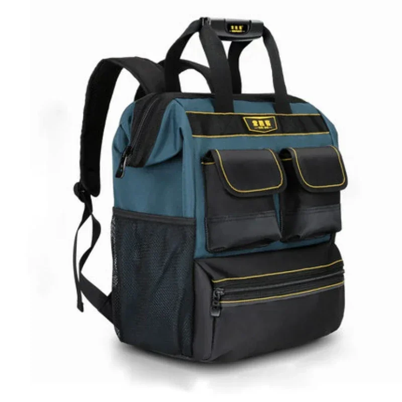 Large Capacity Electrician Tool Backpack Multifunctional Maintenance Installation Portable Canvas Thick Wear-Resistant Backpack