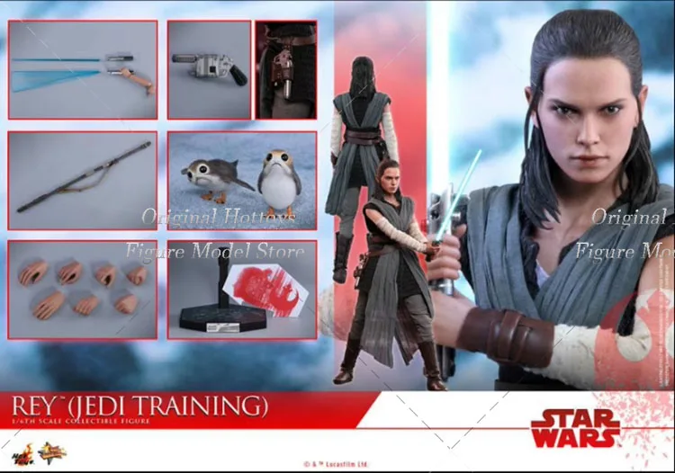 HotToys HT MMS446 1/6 Scale Female Soldier Star Wars 8 Rey 3.0 Samurai Training Edition Full Set 12-inch Action Figure Model