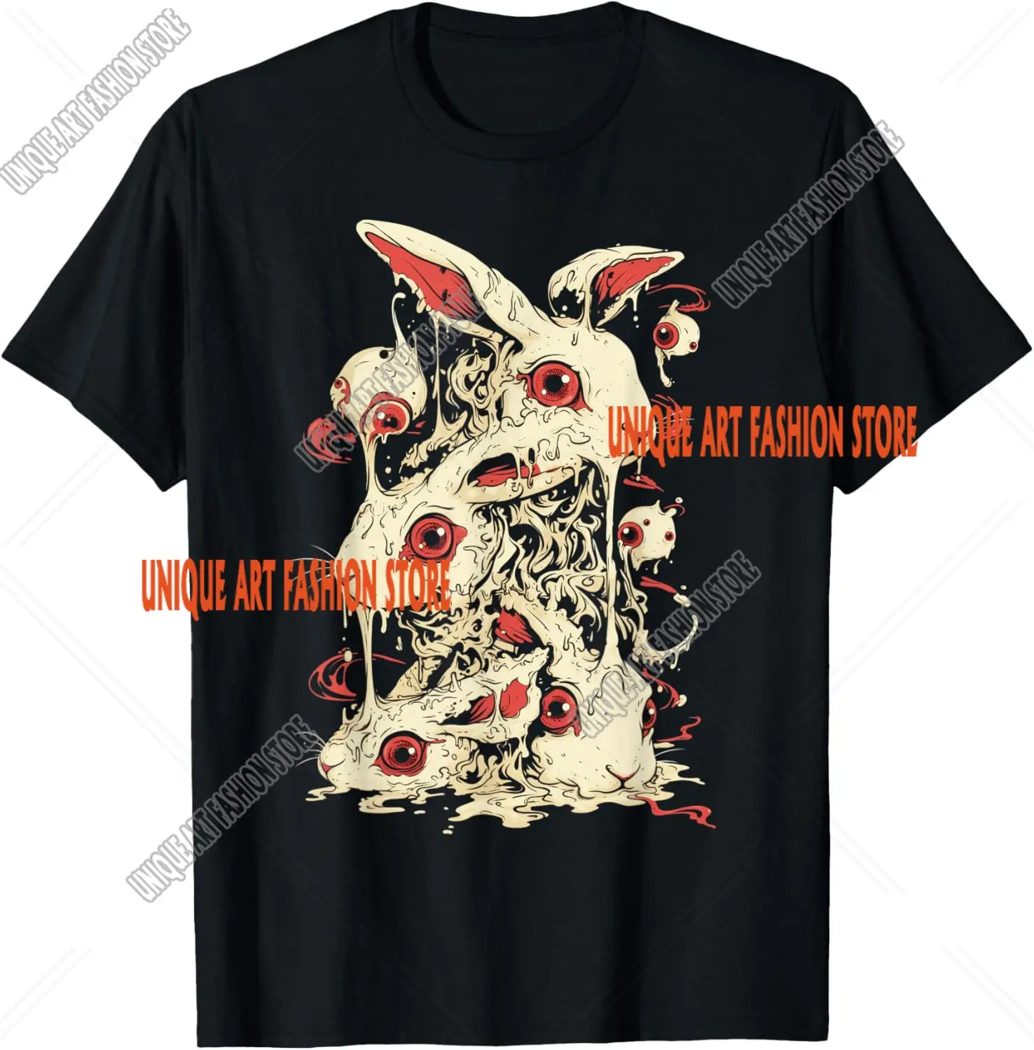 Creepy Cute Bunny Rabbits Horror Goth Grunge Aesthetic T-Shirt Goth Grunge  Alternative Fashion Lovers Perfect Gift