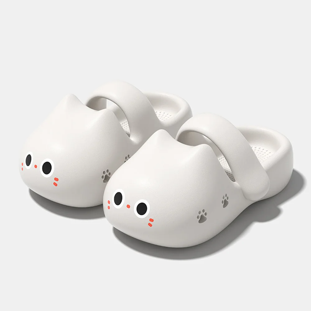 Süße Katzen-Slipper für Damen, Sommer, weiche Cloud-Clogs, Damen-Riemchensandalen, EVA-Lochschuhe, dicke Sohle, rutschfeste Strand-Slipper – Detail 7