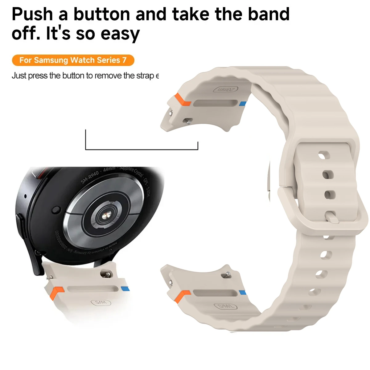 Per Samsung Galaxy watch 7 Band FE/5 Pro/6/4 classic 44mm 40mm cinturino sportivo in Silicone originale correa Galaxy watch 7 Strap