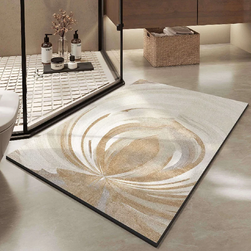 Bathroom absorbent floor mat, home bathroom entrance absorbent foot mat, carpet, bathroom toilet anti-slip mat