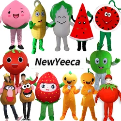 NEW Fruit and Vegetable Cartoon Doll Mascot Costume Orange watermelon pineapple carrot strawberry vegetable Performance Cosplay