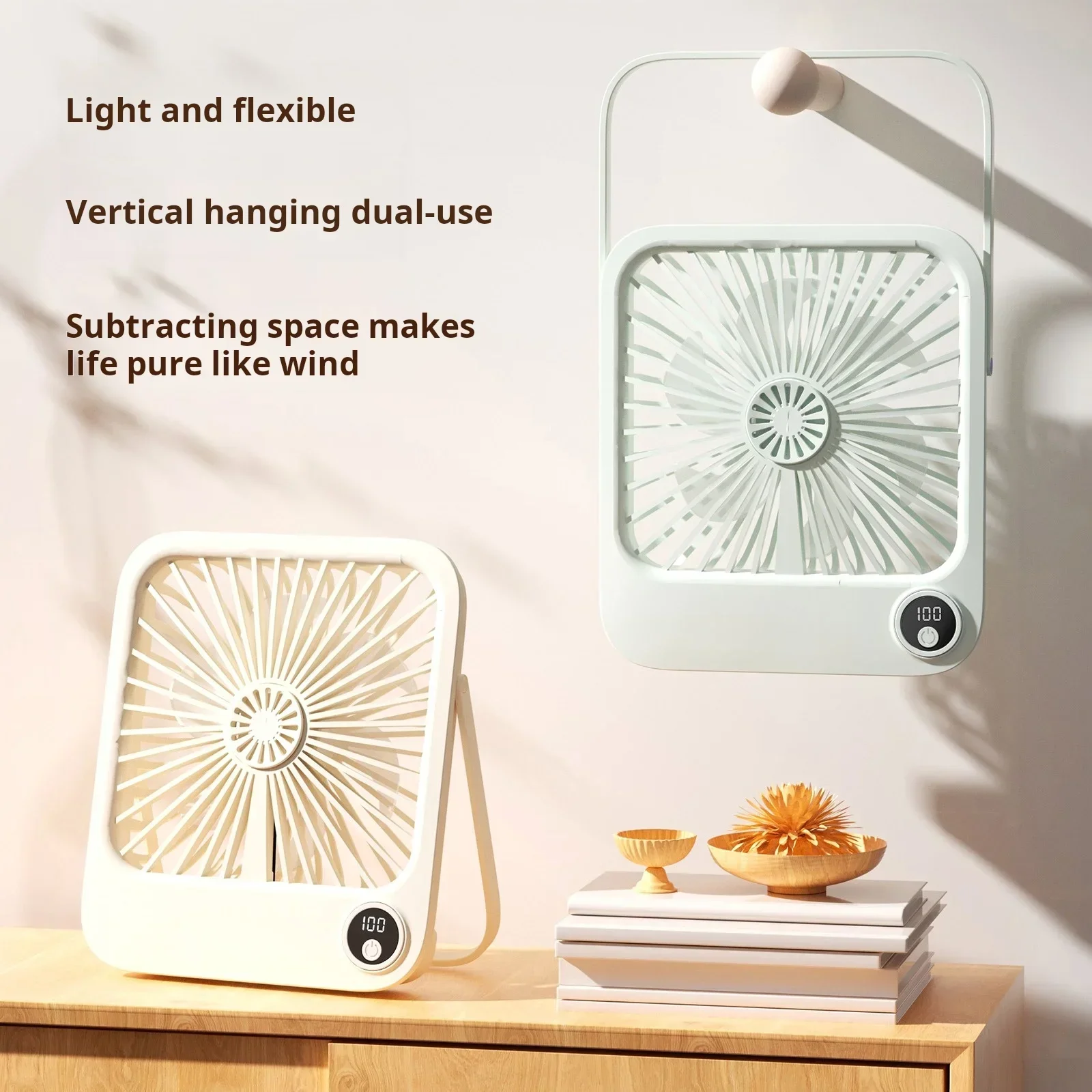 Desktop Small Fan Ultra-quiet Mini Portable Office High Wind Portable Foldable Handheld Usb Charging Fan Small Bed Electric Fan