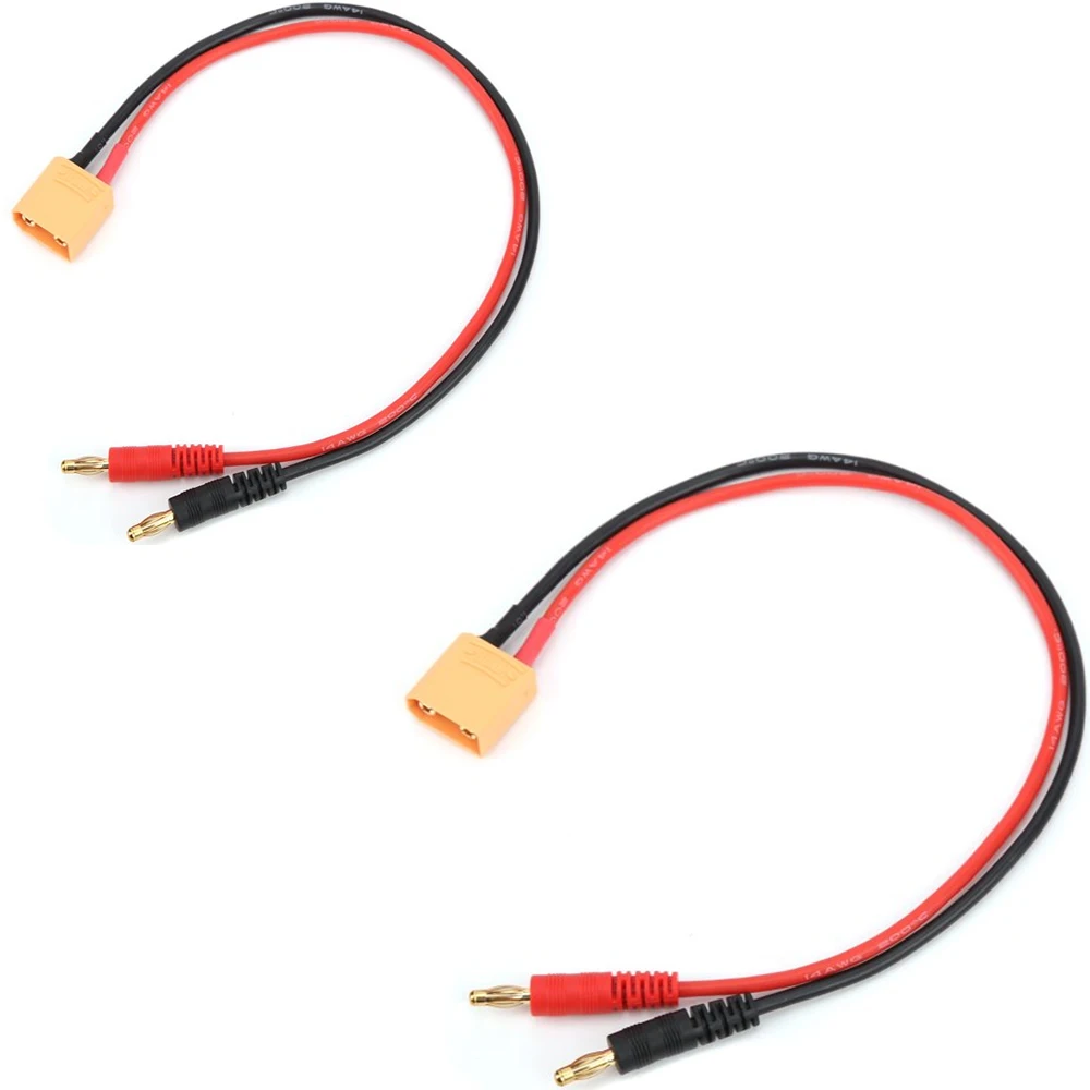 2PCS RC Cable XT90 Connector Charger Cable or Battery Lead for RC Car ,Plane Chargers with 14awg 11.8\