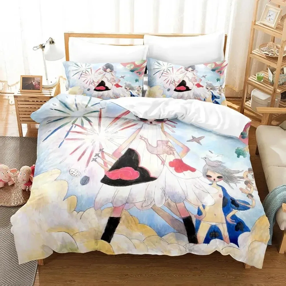 Anime Aya Takano Bedding Set Boys Girls Twin Queen Size Duvet Cover Pillowcase Bed Kids Adult Fashion Home Textileextile