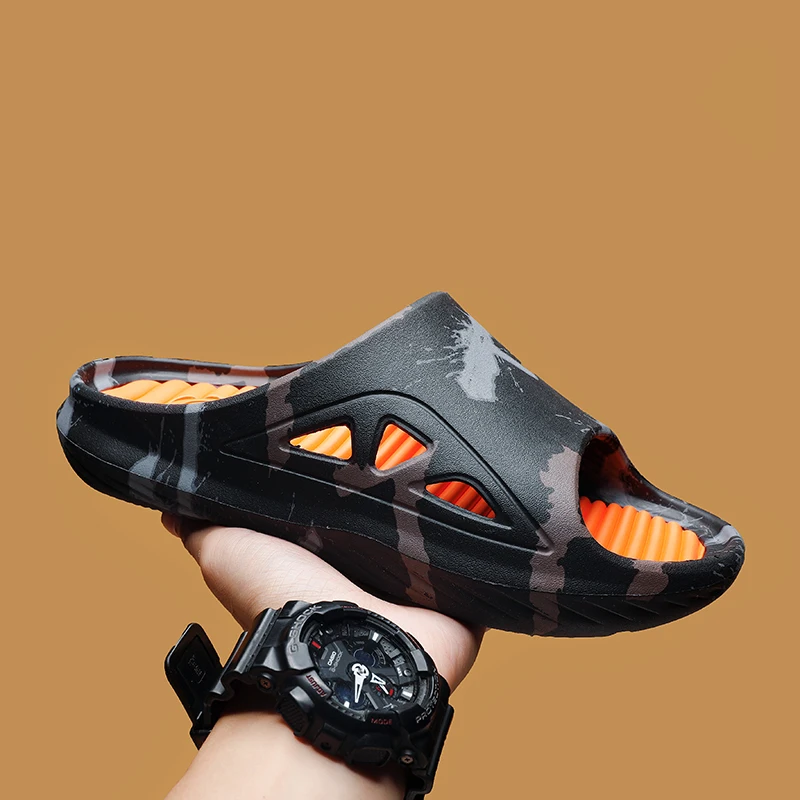 Fashion Men Slides Male Summer Shoes Outside Thick Sole Com…