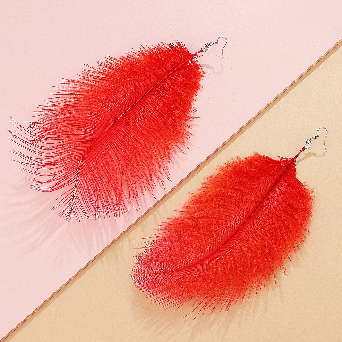 Long Black Feather Earrings for Women Fashion Jewelry Wedding Party Fairy Tassel Earrings Autumn Winter Designer Earrings