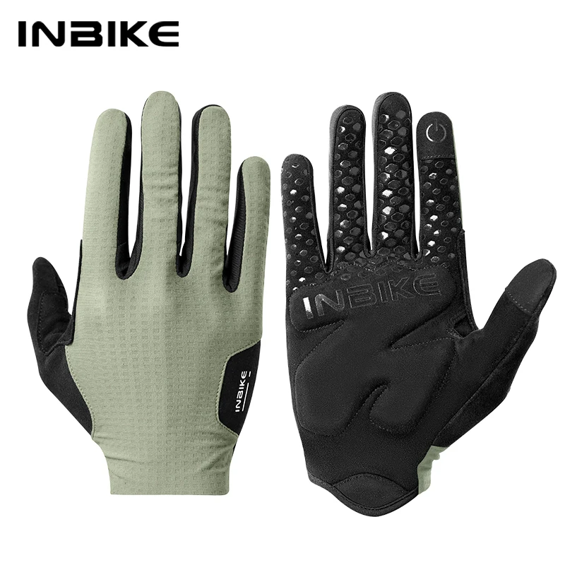 AliExpress INBIKE 2025 Full Finger Cycling Gloves Touchscreen Anti-Slip Gel Palm Reflective Breathable Gloves for Road Bike MTB Accessories