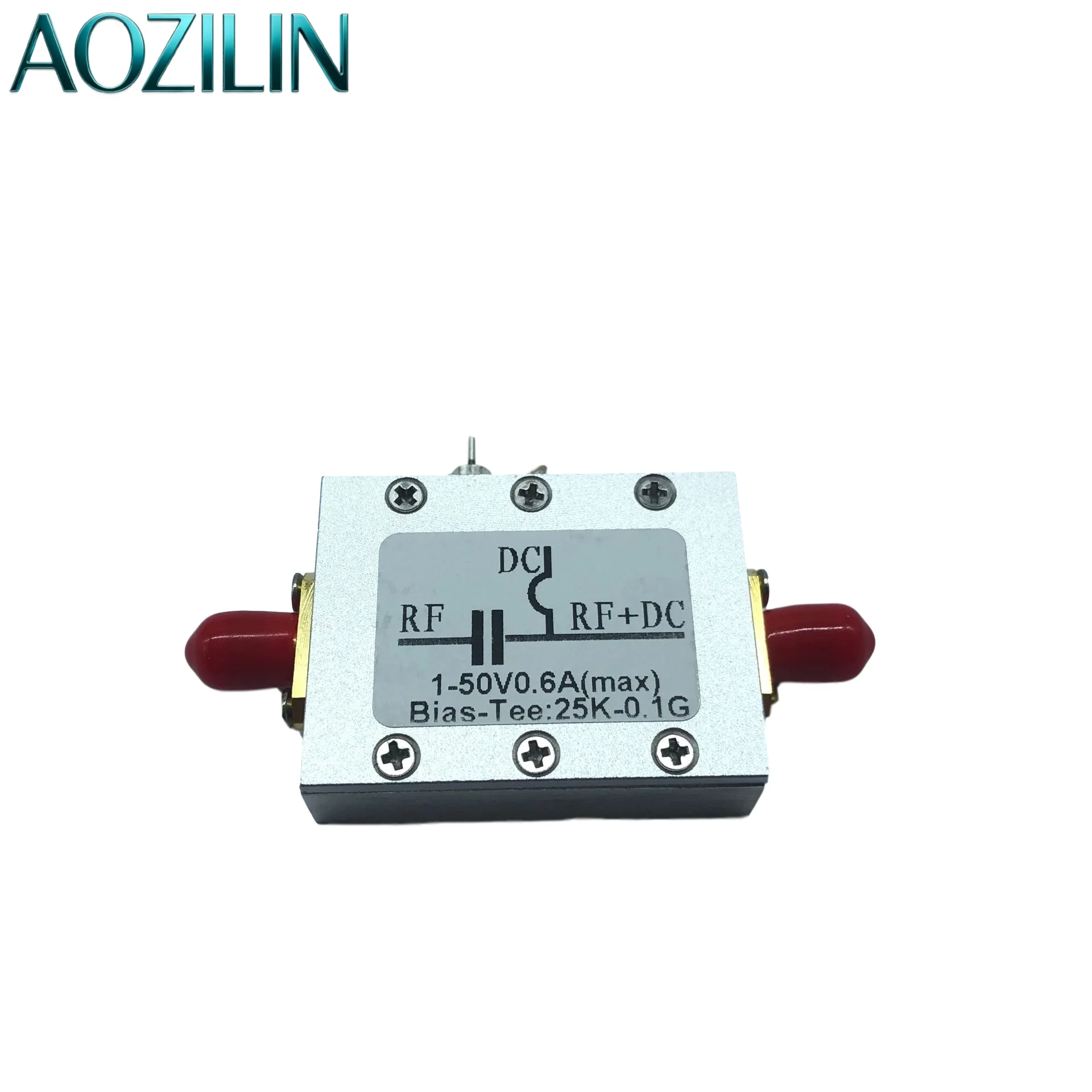 AOZILIN RF Bias Tee Coaxial Feed 25KHz-100MHz DC Block Low Insertion Loss HF AM