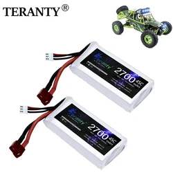 2 sztuki/zestawy akumulator do RC Lipo 2s 7.4V 2700mAh 45C Max 65C dla Wltoys 12428 12423 RC samochód feiyue 03 Q39 części zamienne akumulator 7.4v