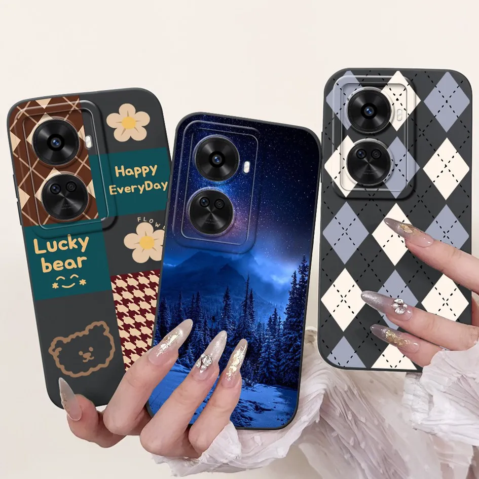 Nova 12 SE Case For Huawei Nova 12 SE Cover 2024 Fashion Painted Liquid Silicone Anti-Fall Protective Bumper For Nova 12SE Funda