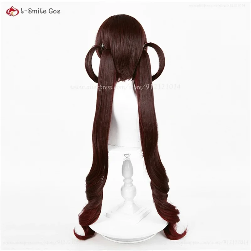 z;3,d'5,g\7/Lantern Rite Hutao Cosplay Wig Brown Gradient Double Ponytail Hair New Skin Hu Tao Anime Cos Wigs Heat R6,j.y'8 /c. view 6