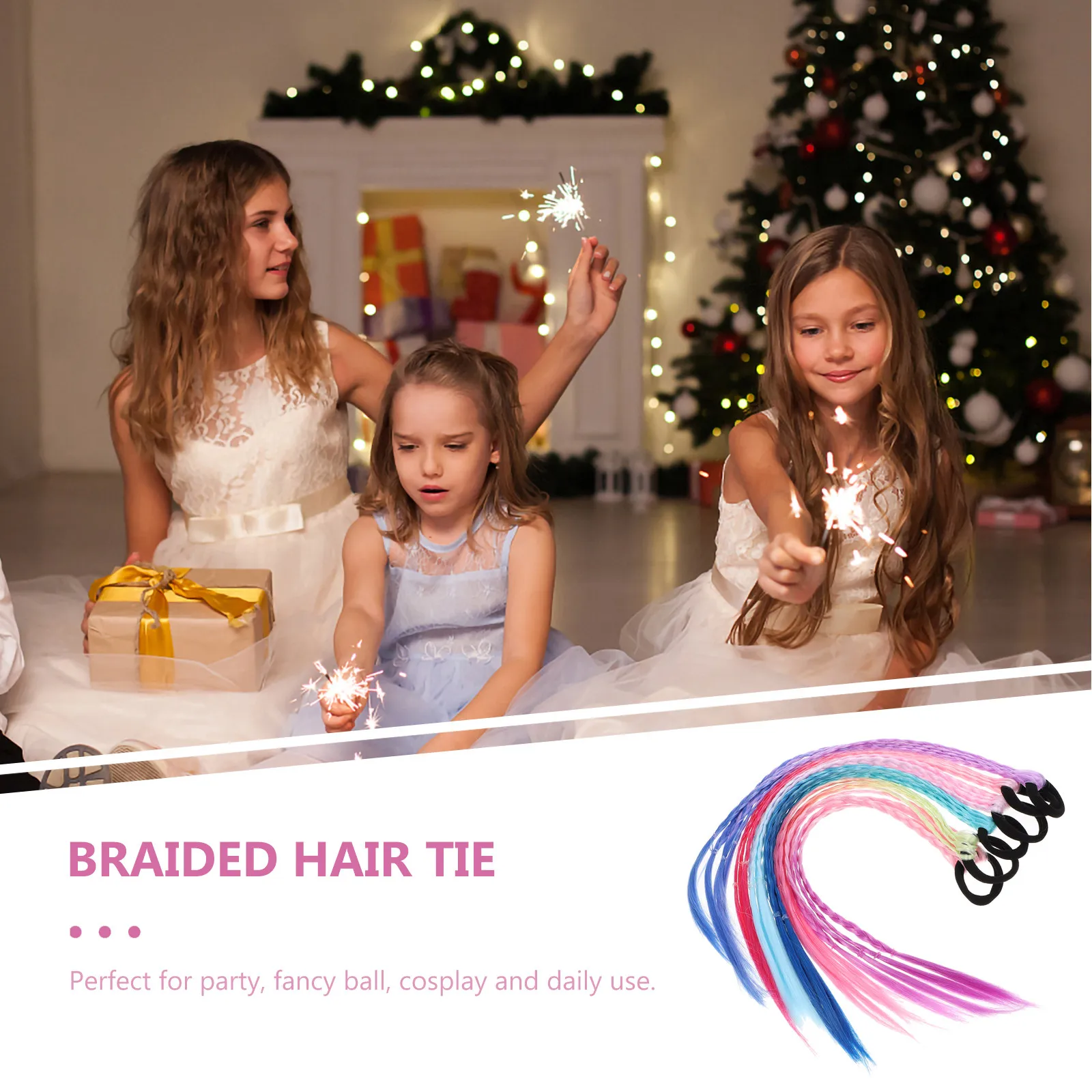 

6Pcs Colorful Braid Hair Accessories for False Braided Hair Ring Long-Lasting Style Change Suitable for Daily Use Fancy