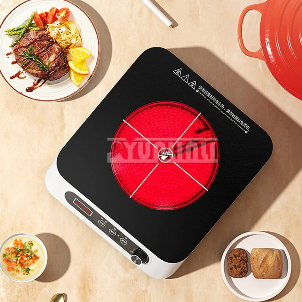Бытовая электрическая кухонная плита 2200 Вт, кухонная электрическая керамическая плита, электрический чайник, нагреватель