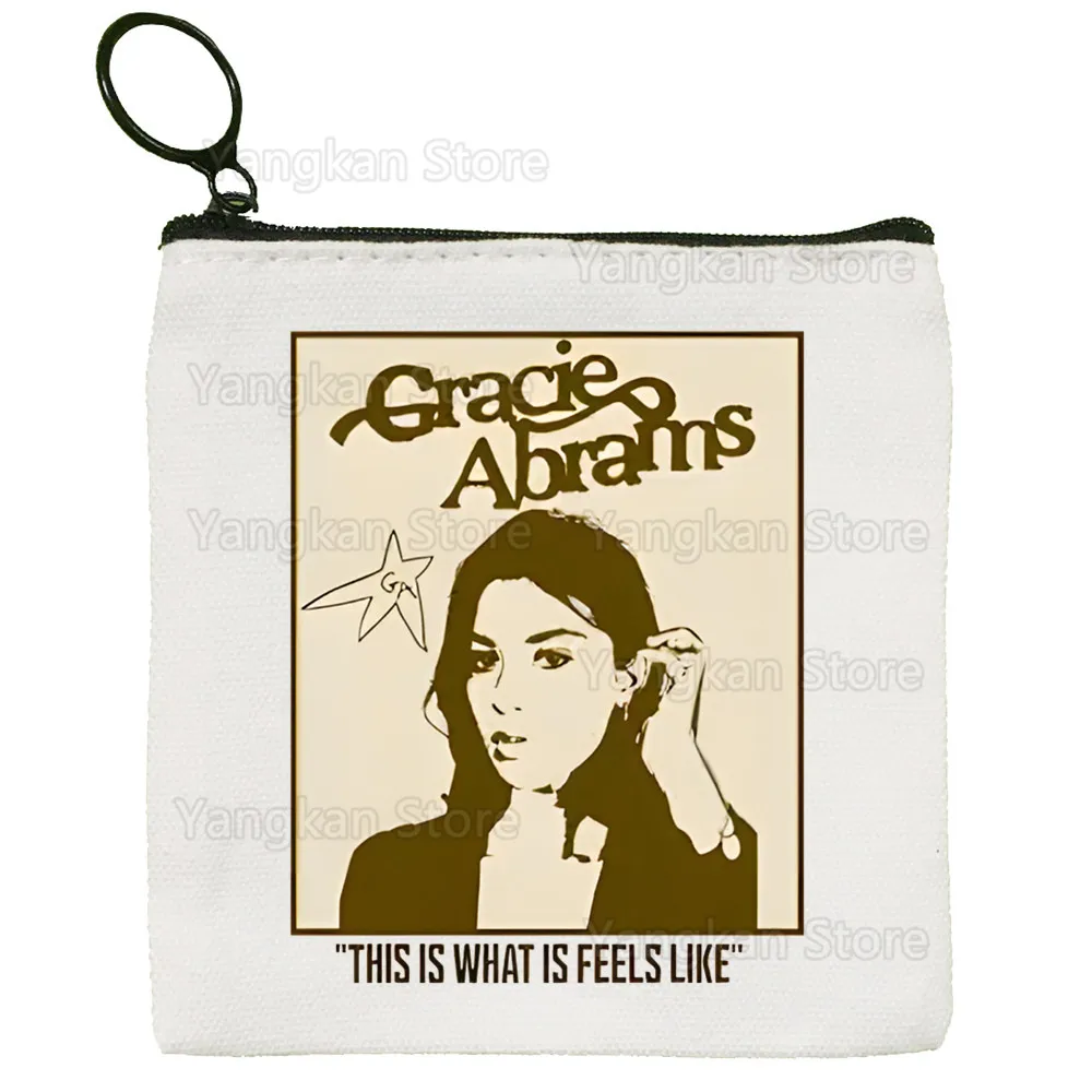 กระเป๋าใส่เหรียญผ้าแคนวาสสีพื้นน่ารักของเกรซี่ แอบรัมส์ กระเป๋าใส่กุญแจแบบมีซิป ดีไซน์ใหม่ สดใส ใช้เป็นกระเป๋าของขวัญได้