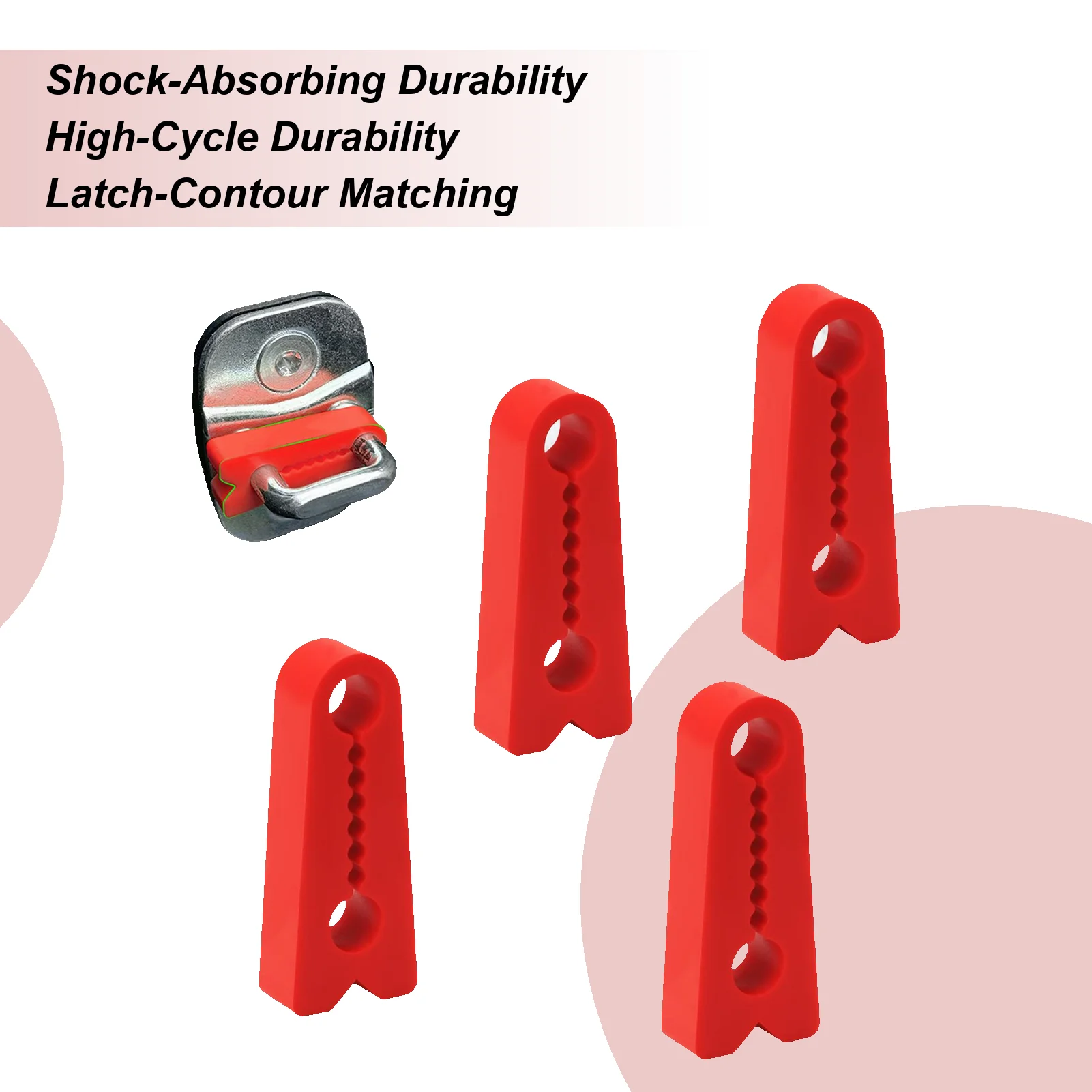 

Car Door Bumper Reduce Noise Secure Fit Silicone Car Door Latch Cover For Commuting Short Trips Urban Riding Family Outings RV