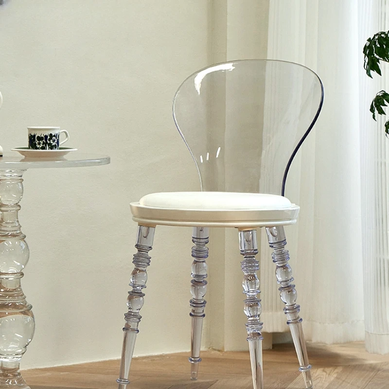 

Acrylic dining chairs, small household transparent minimalist piano